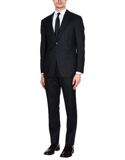 Shop Cantarelli Suits In Steel Grey