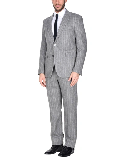 Shop Manuel Ritz Suits In Light Grey
