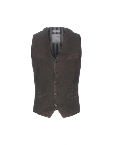 Shop Circolo Suit Vest In Dark Brown
