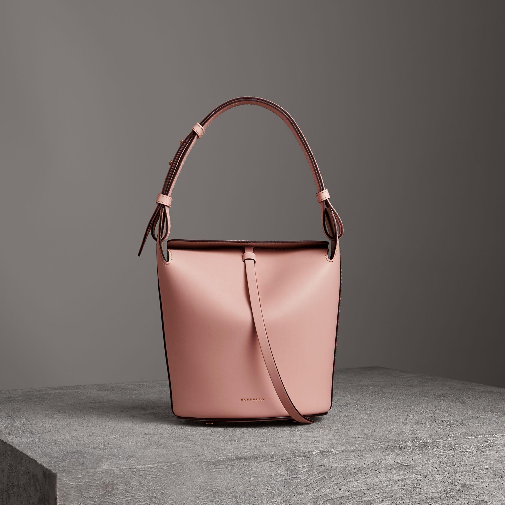 burberry small leather bucket bag