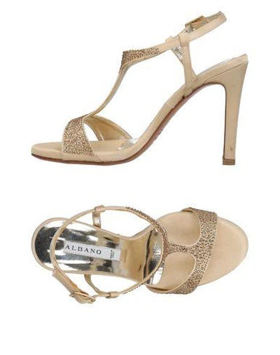 Shop Albano Sandals In Platinum