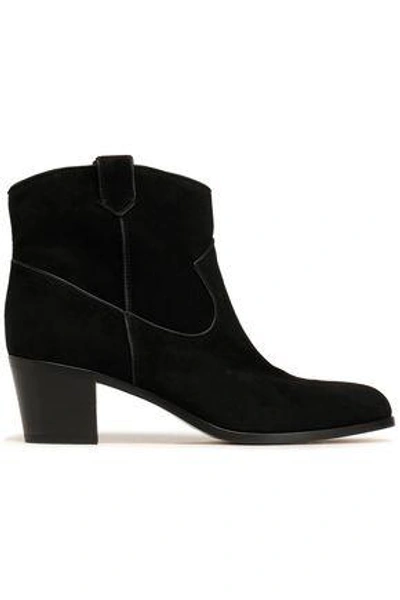 Shop Gianvito Rossi Woman Leather Ankle Boots Black