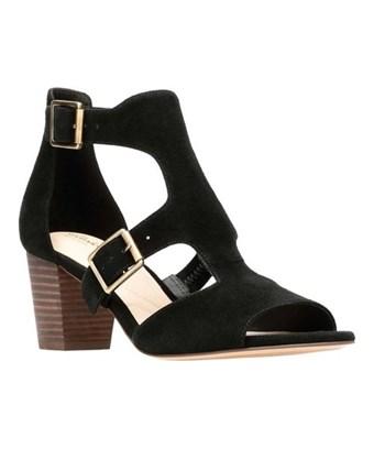 clarks black suede sandals