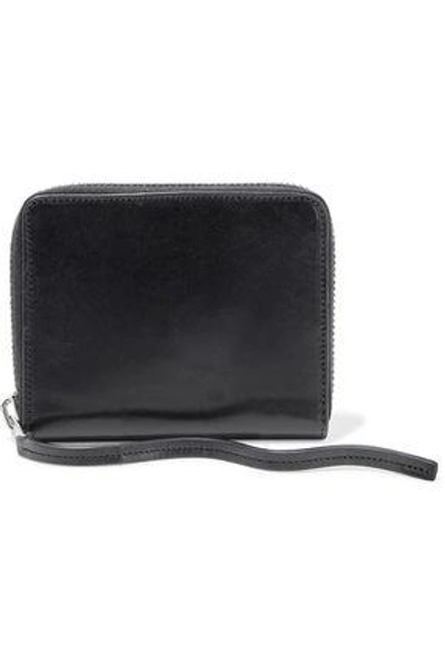 Shop Rick Owens Woman Dégradé Lizard-effect Leather Wallet Black