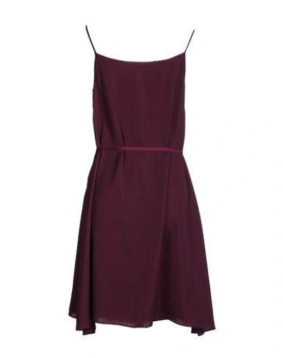 Shop Armani Exchange Short Dress In Maroon