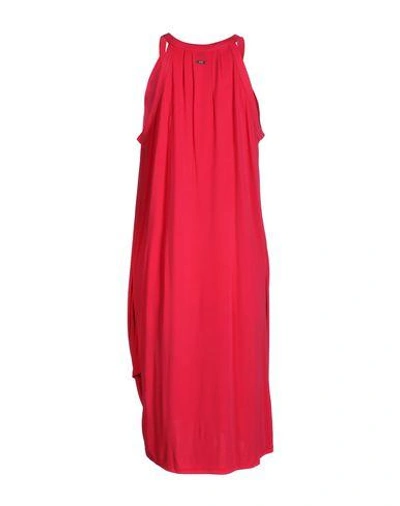 Shop Armani Exchange Short Dresses In Fuchsia