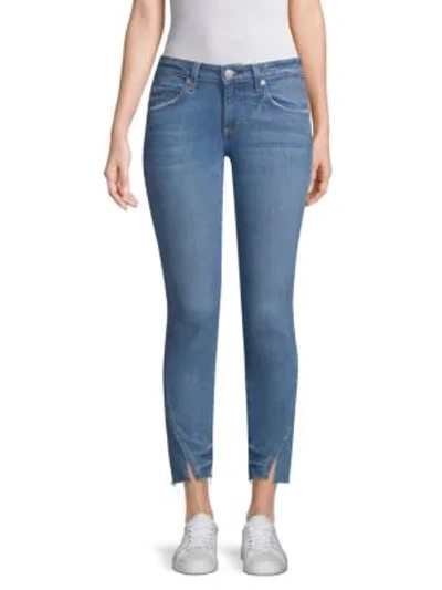 Shop Amo Twist Skinny Ankle Jeans In Blue Jay