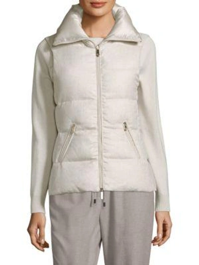 Shop Peserico Puffer Vest In Sand