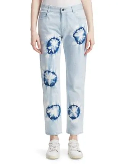 Shop Stella Mccartney Boyfriend Tie-dye Jeans In Light Blue