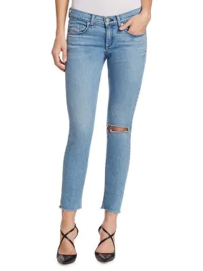 Shop Rag & Bone Distressed Skinny Ankle Jeans In Lena