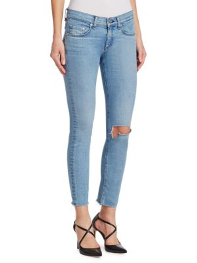Shop Rag & Bone Distressed Skinny Ankle Jeans In Lena