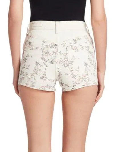 Shop Rag & Bone Ellie Floral Denim Shorts In Micro Floral