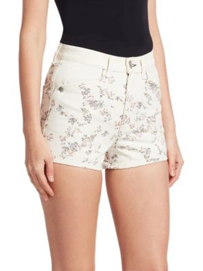 Shop Rag & Bone Ellie Floral Denim Shorts In Micro Floral