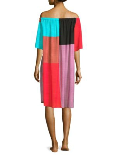 Shop Mara Hoffman Lulu Color Block Dress In Black Multi