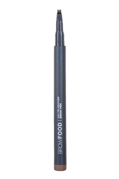 Shop Lashfood Browfood 24h Tri Feather Brow Pen Brunette In Natural, Multi, Aqua, Sunflower, Yellow, Red, Green, White, Plum