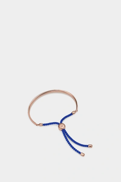 Monica Vinader Engravable Fiji Friendship Bracelet In Rose Gold