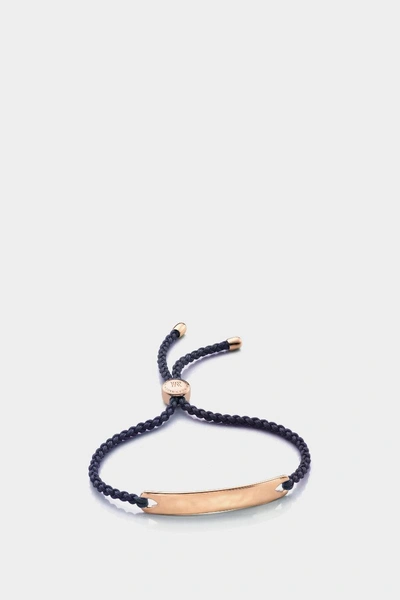 Monica Vinader Engravable Havana Friendship Bracelet In Rose Gold