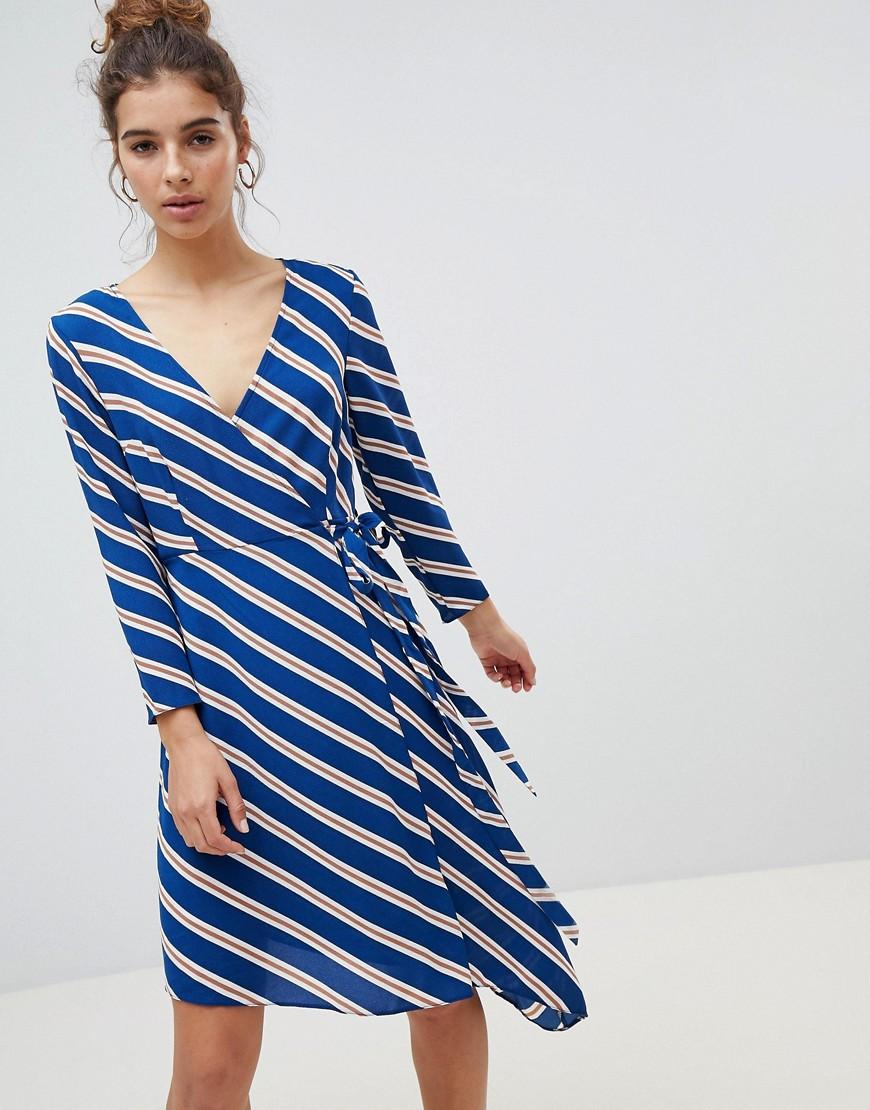 new look blue wrap dress