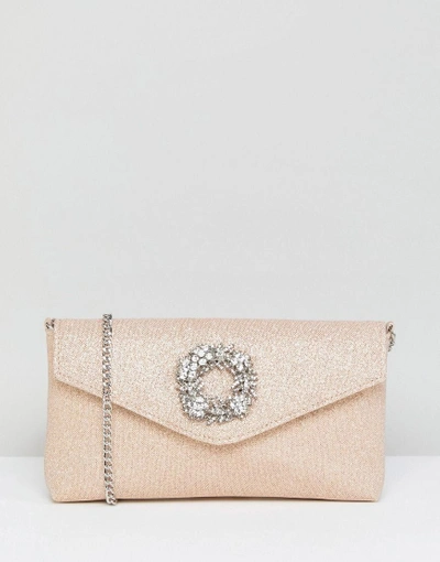 Shop Dune Occasion Clutch With Embellishment Detail - Silver