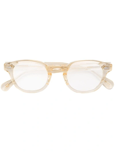 Shop Moscot 'lemtosh 46' Glasses In Neutrals