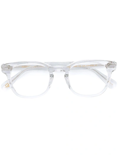 Shop Moscot Round Frame Glasses In White