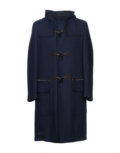 Shop Umit Benan Coat In Dark Blue