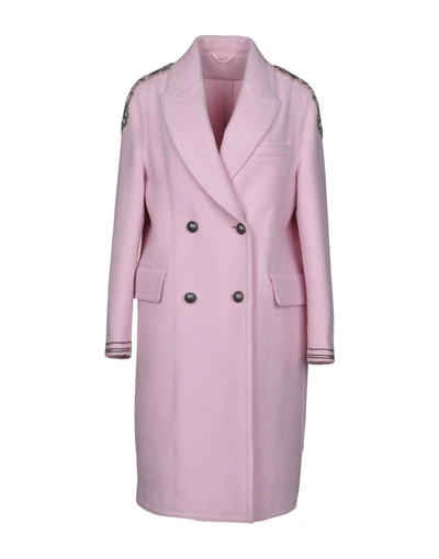 Shop Ermanno Scervino Coats In Pink