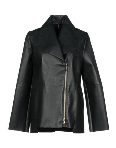 Shop Liviana Conti Full-length Jacket In Dark Green