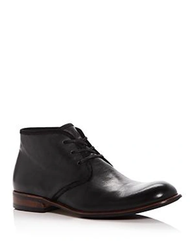 Shop John Varvatos Men's Seagher Leather Chukka Boots In Black