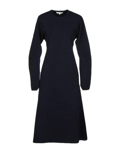 Shop Tibi Midi Dress In Dark Blue
