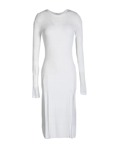 Shop Agnona Knee-length Dress In White