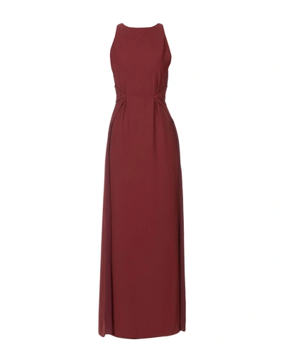 Shop Space Style Concept Long Dresses In Maroon