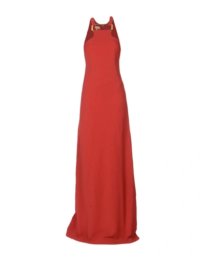 Shop Michael Kors Long Dress In Red