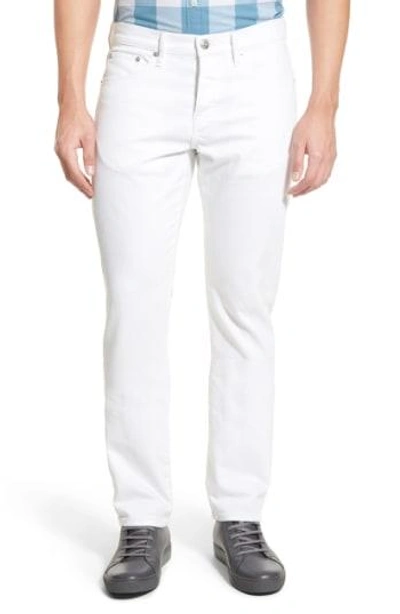 Shop Burberry Slim Straight Leg Pants In White