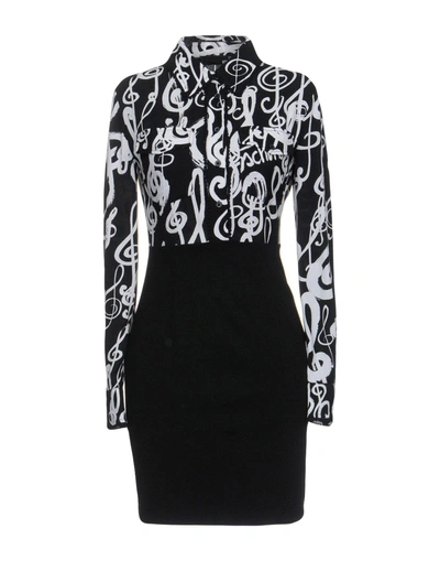 Shop Love Moschino Short Dresses In Black
