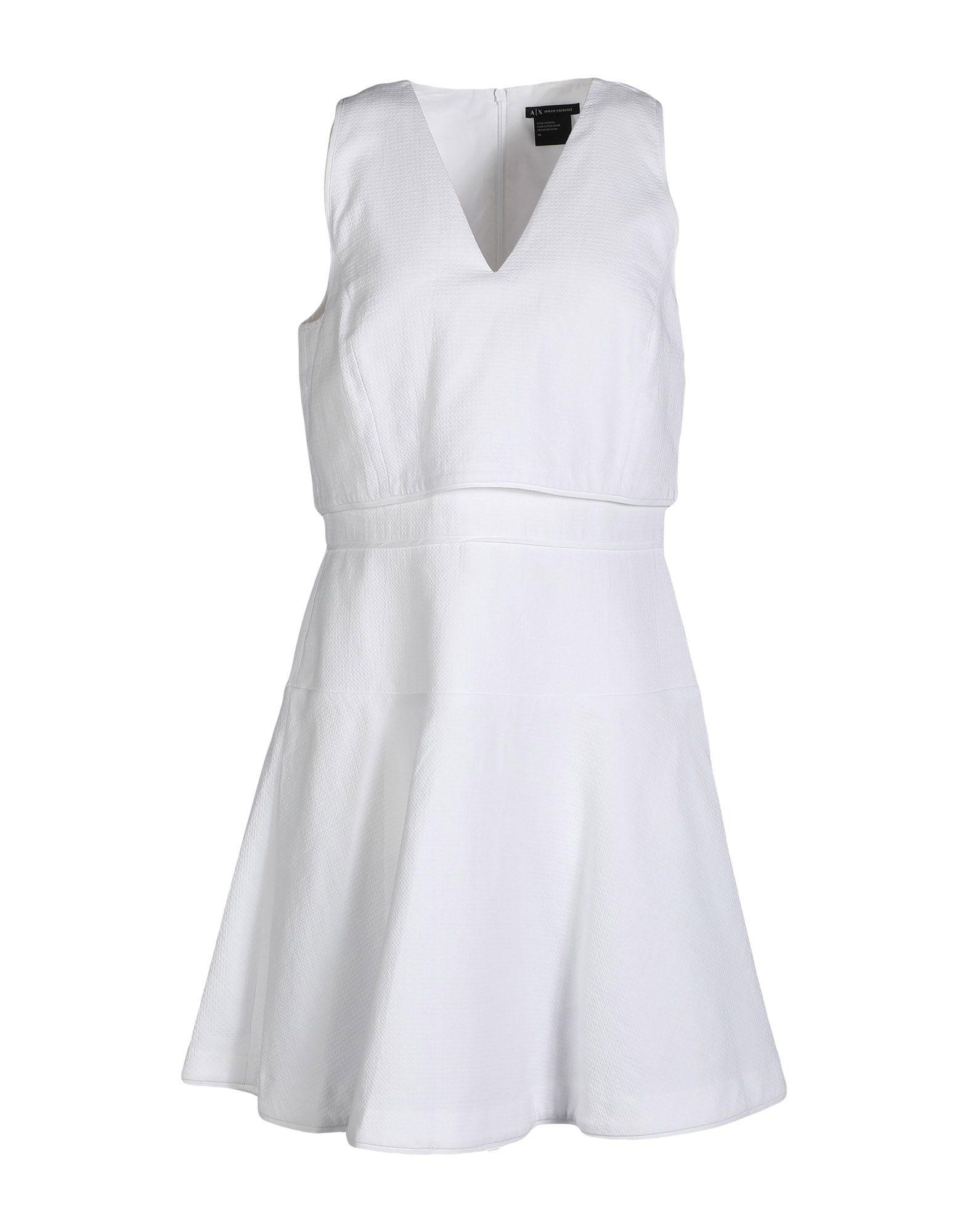 armani exchange white dress