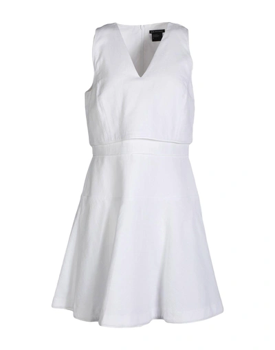 Shop Armani Exchange Short Dresses In White