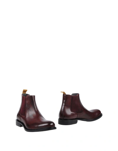 Shop Pollini Boots In Maroon