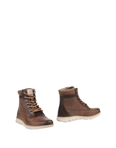 Shop Timberland Ankle Boots In Dark Brown