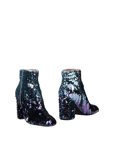 Shop Pollini Woman Ankle Boots Purple Size 7 Textile Fibers