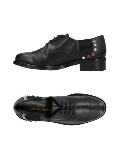 Shop Frankie Morello Lace-up Shoes In Black