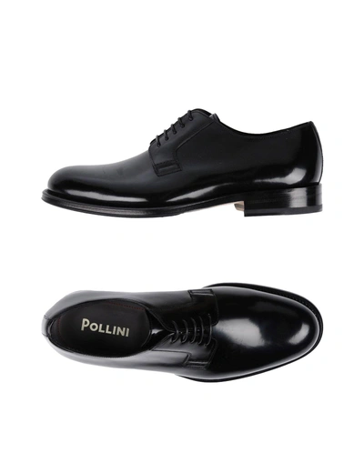Shop Pollini Lace-up Shoes In Black