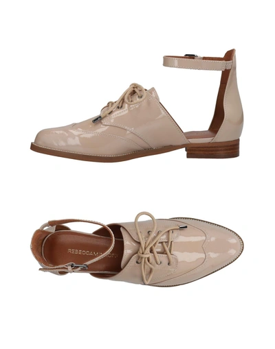 Shop Rebecca Minkoff Lace-up Shoes In Sand