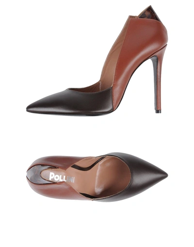 Shop Pollini Pumps In Dark Brown