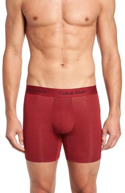 Shop Calvin Klein U5555 Micromodal Boxer Briefs In Dylan Red
