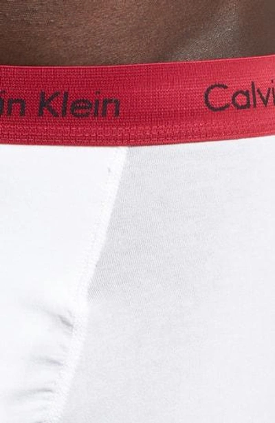 Shop Calvin Klein 3-pack Boxer Briefs In White Seaway/ Blue/ Amaranth