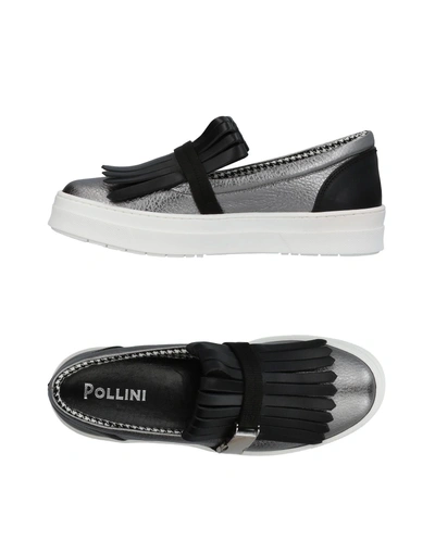 Shop Pollini Sneakers In Silver