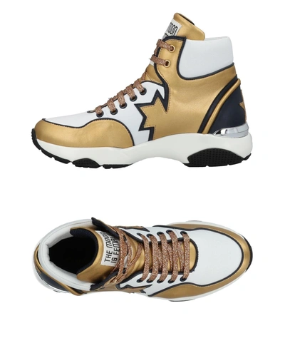 Shop Frankie Morello Sneakers In Gold