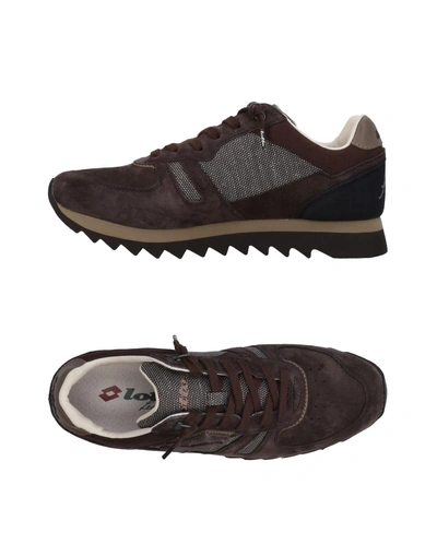 Shop Lotto Leggenda Trainers In Dark Brown