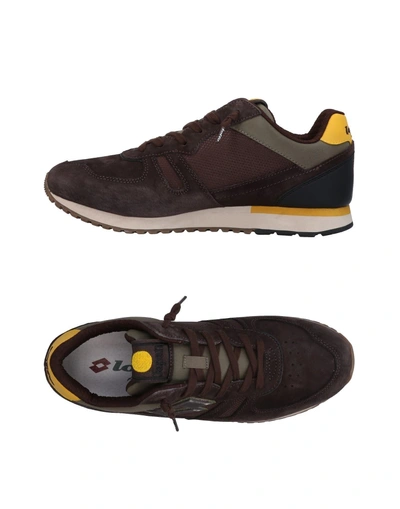 Shop Lotto Leggenda Sneakers In Dark Brown